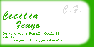 cecilia fenyo business card